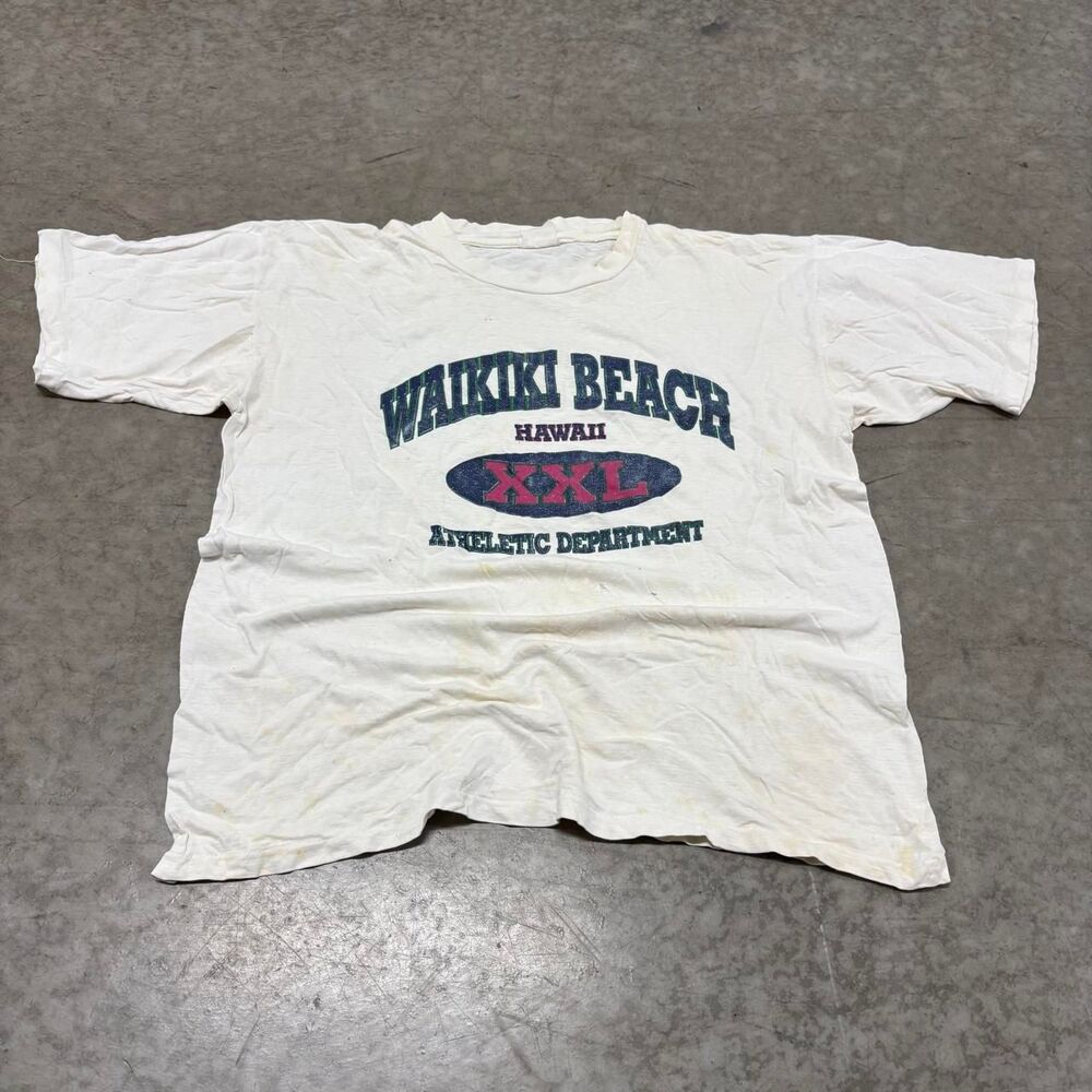 American-vintage Men's White and Cream T-shirt